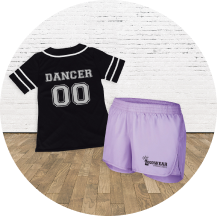 Picture of a sports top and shorts